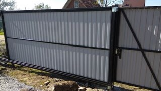 Купить сваи для ворот в Соль-Илецк. Заказать ворота на сваях под ключ от 22118 руб